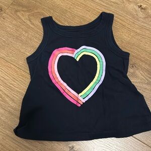 Navy & Rainbow 🌈 Heart 💜 Tank 2T